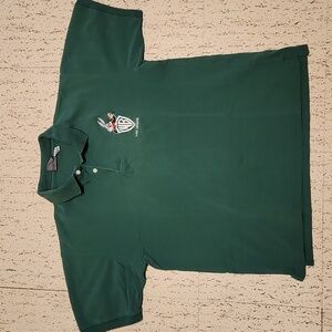 Warner Bros. Bugs Bunny Las Vegas Green 1/4 Button Down Polo Shirt Vintage 90s